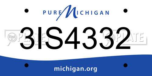 3IS4332 Michigan License Plate