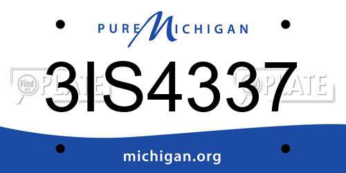 3IS4337 Michigan License Plate