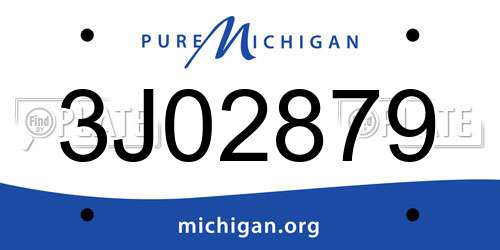 3J02879 Michigan License Plate