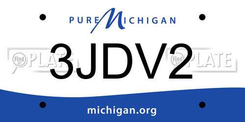 3JDV2 Michigan License Plate