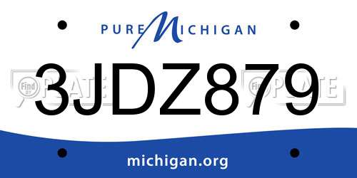 3JDZ879 Michigan License Plate