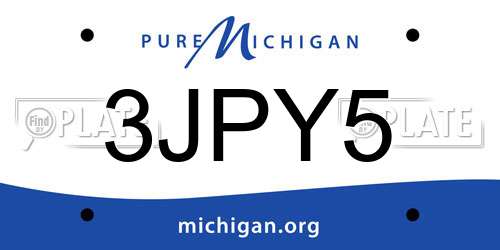 3JPY5 Michigan License Plate