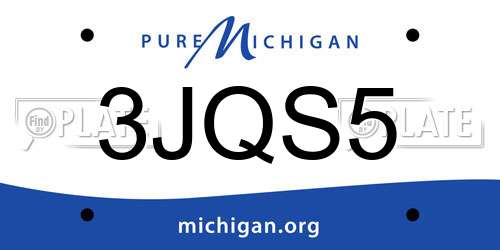 3JQS5 Michigan License Plate