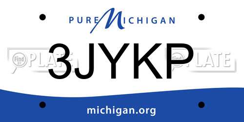 3JYKP Michigan License Plate
