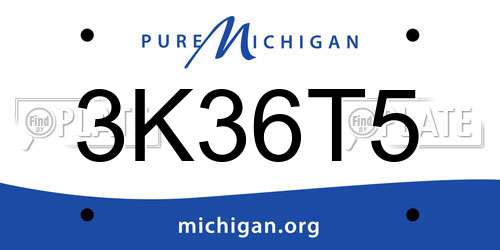 3K36T5 Michigan License Plate