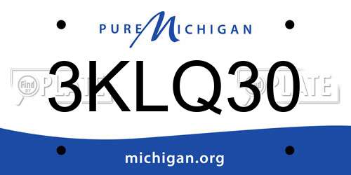 3KLQ30 Michigan License Plate
