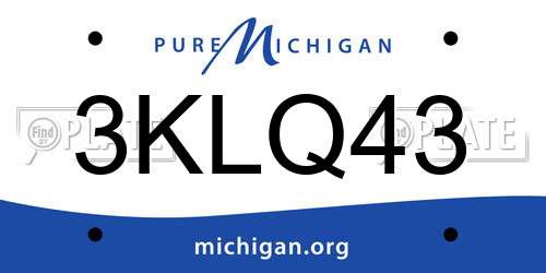 3KLQ43 Michigan License Plate