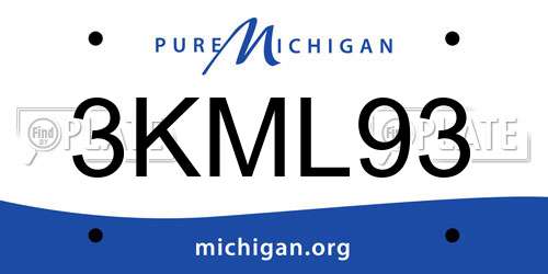 3KML93 Michigan License Plate