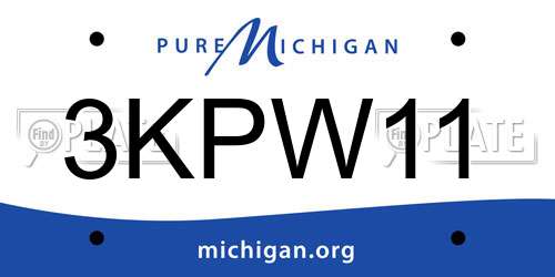 3KPW11 Michigan License Plate