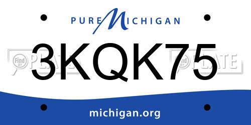 3KQK75 Michigan License Plate