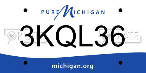 3KQL36 Michigan License Plate