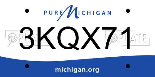 3KQX71 Michigan License Plate