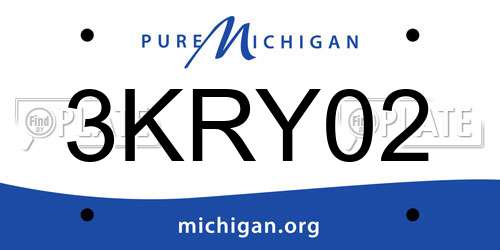 3KRY02 Michigan License Plate