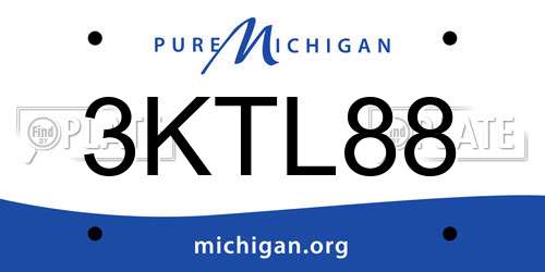 3KTL88 Michigan License Plate