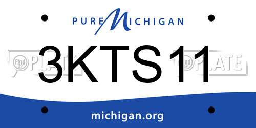 3KTS11 Michigan License Plate