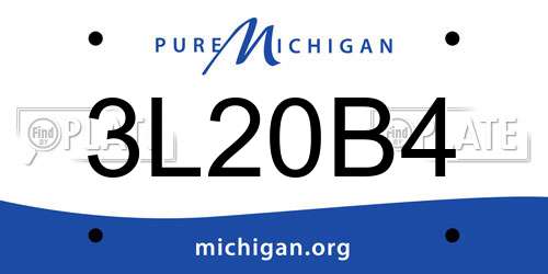 3L20B4 Michigan License Plate