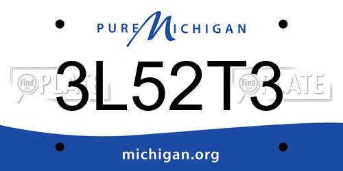 3L52T3 Michigan License Plate