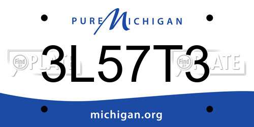 3L57T3 Michigan License Plate