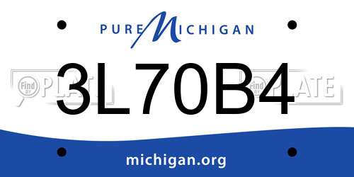 3L70B4 Michigan License Plate