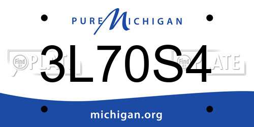 3L70S4 Michigan License Plate