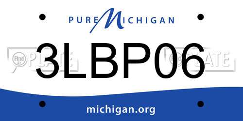 3LBP06 Michigan License Plate