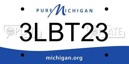 3LBT23 Michigan License Plate