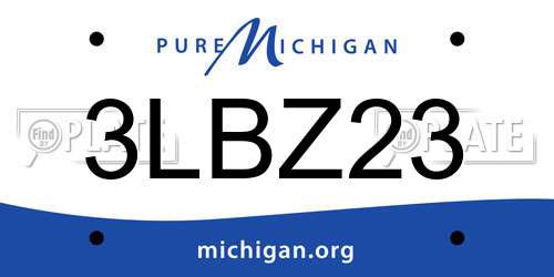 3LBZ23 Michigan License Plate