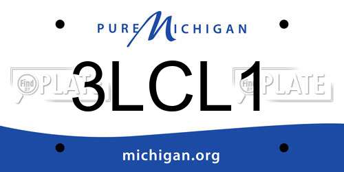 3LCL1 Michigan License Plate