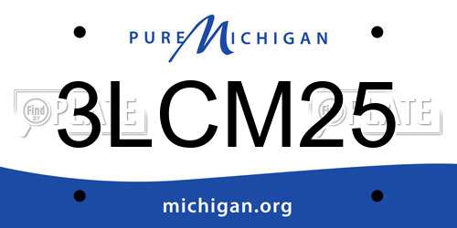 3LCM25 Michigan License Plate