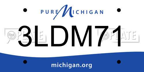 3LDM71 Michigan License Plate