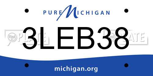 3LEB38 Michigan License Plate