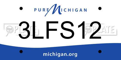 3LFS12 Michigan License Plate