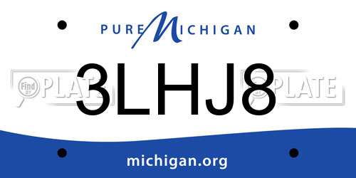 3LHJ8 Michigan License Plate