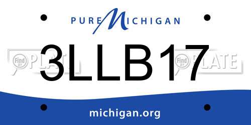 3LLB17 Michigan License Plate