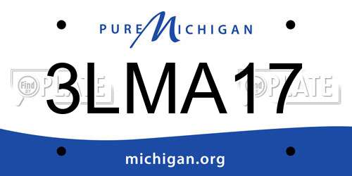 3LMA17 Michigan License Plate