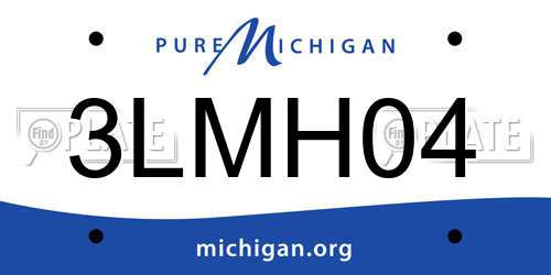 3LMH04 Michigan License Plate