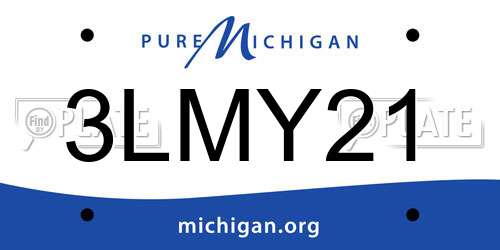 3LMY21 Michigan License Plate