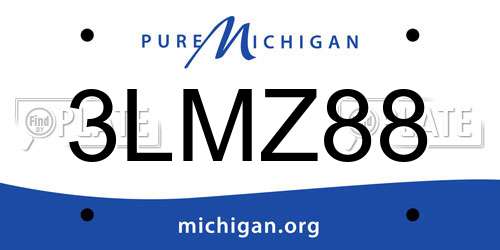 3LMZ88 Michigan License Plate