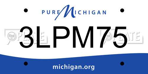 3LPM75 Michigan License Plate