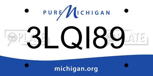 3LQI89 Michigan License Plate
