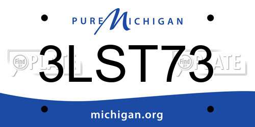 3LST73 Michigan License Plate