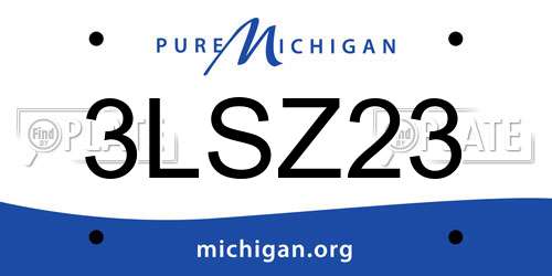 3LSZ23 Michigan License Plate