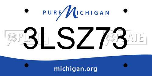 3LSZ73 Michigan License Plate
