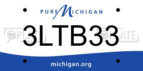 3LTB33 Michigan License Plate