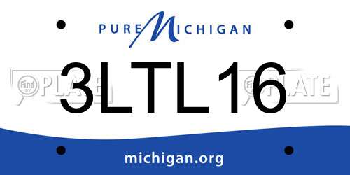 3LTL16 Michigan License Plate