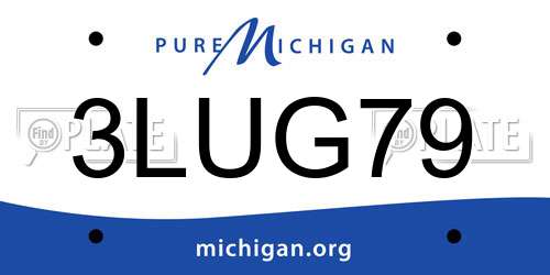 3LUG79 Michigan License Plate