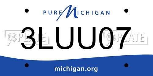 3LUU07 Michigan License Plate