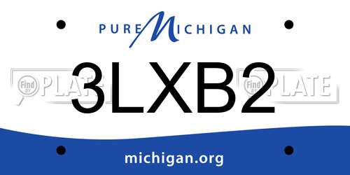 3LXB2 Michigan License Plate