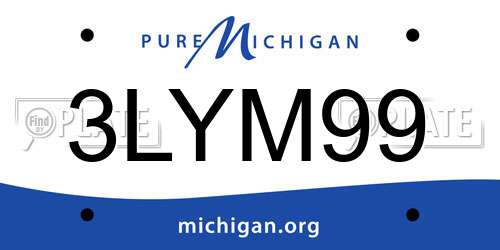 3LYM99 Michigan License Plate