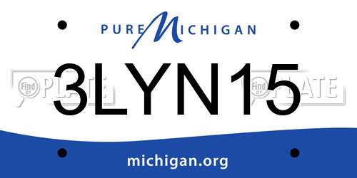 3LYN15 Michigan License Plate
